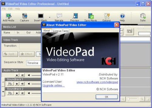 nch videopad video editor help inserting transitions