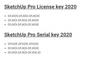free sketchup pro license key