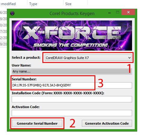 corel draw x7 serial number and activation code offline