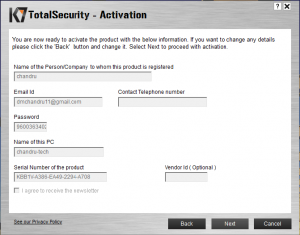 K7 Total Security Activation Key