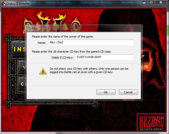 diablo 2 saying your diablo key is currently being used
