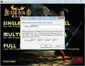 Diablo 2 Serial Key
