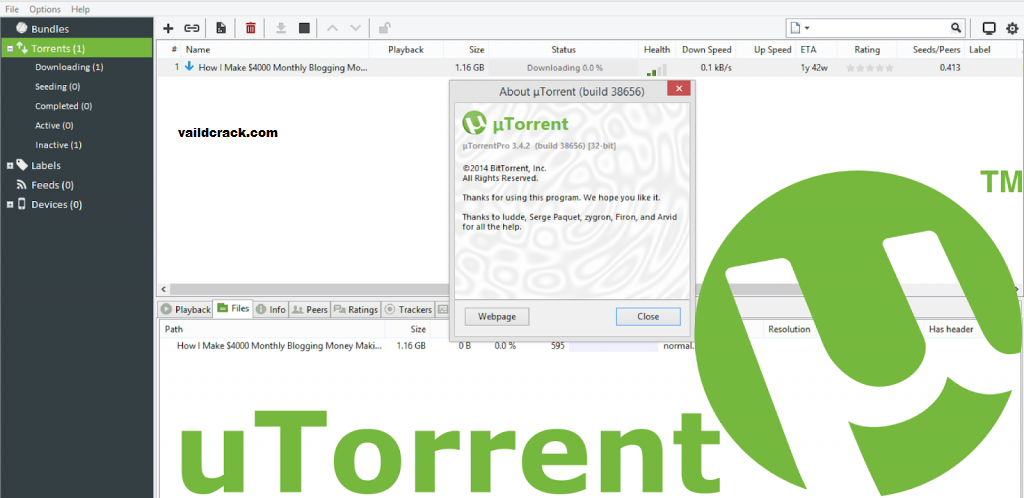 uTorrent 3.5.5 Crack + License Keys TXT File