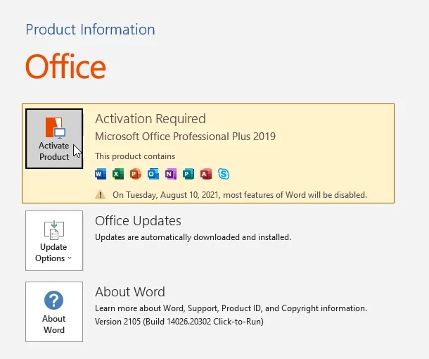 Microsoft Office 2019 Product Key